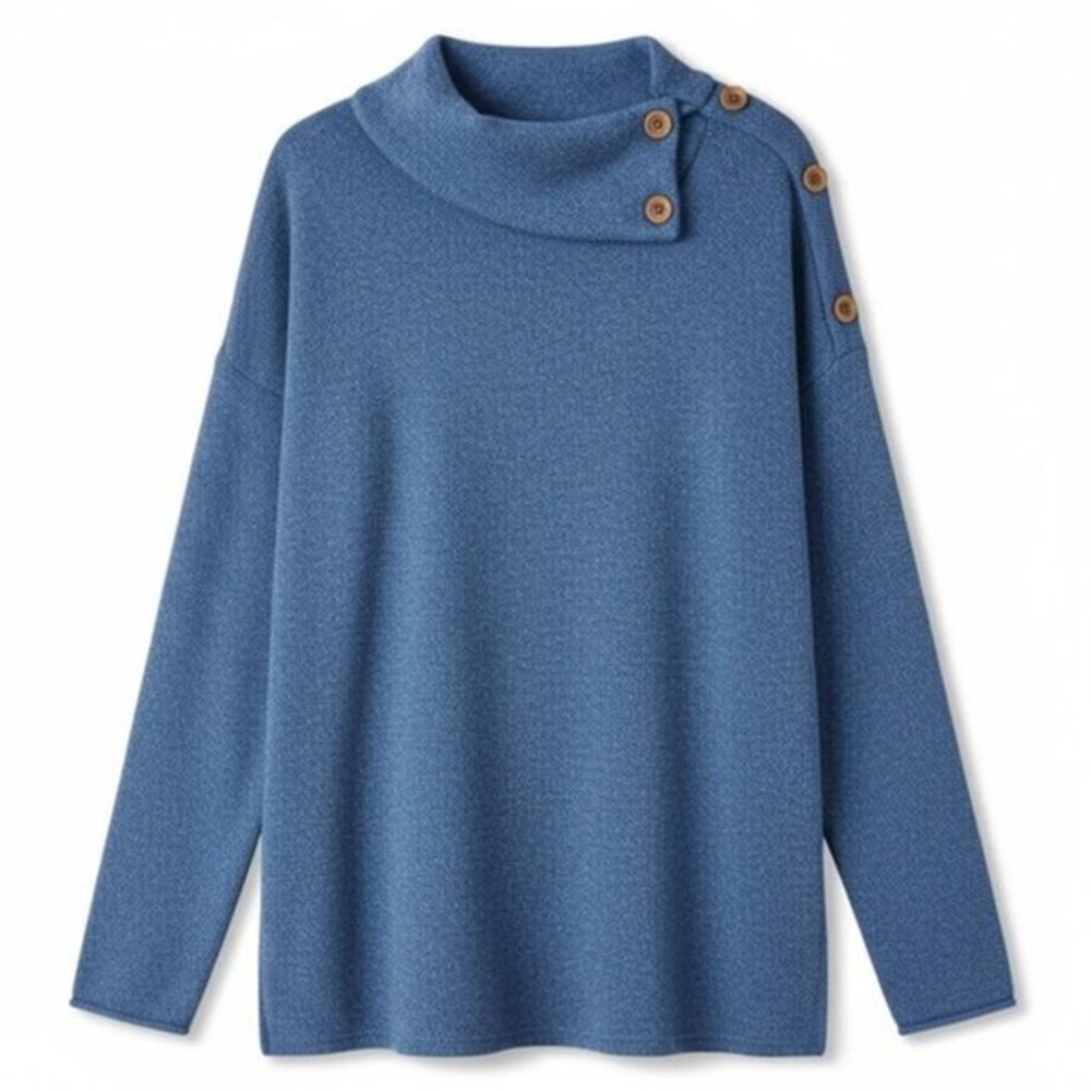 SMALL FOLD OVER COLLAR SWEATER-NWT